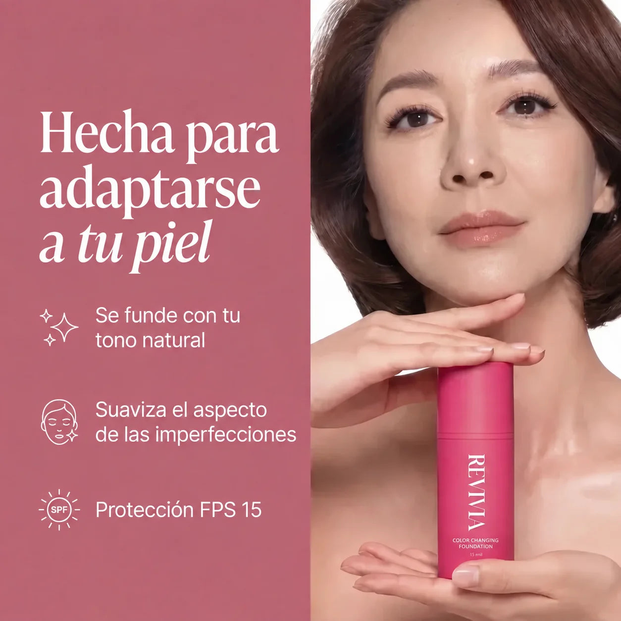 REVIVIA La base de maquillaje que se adapta al tono de la piel