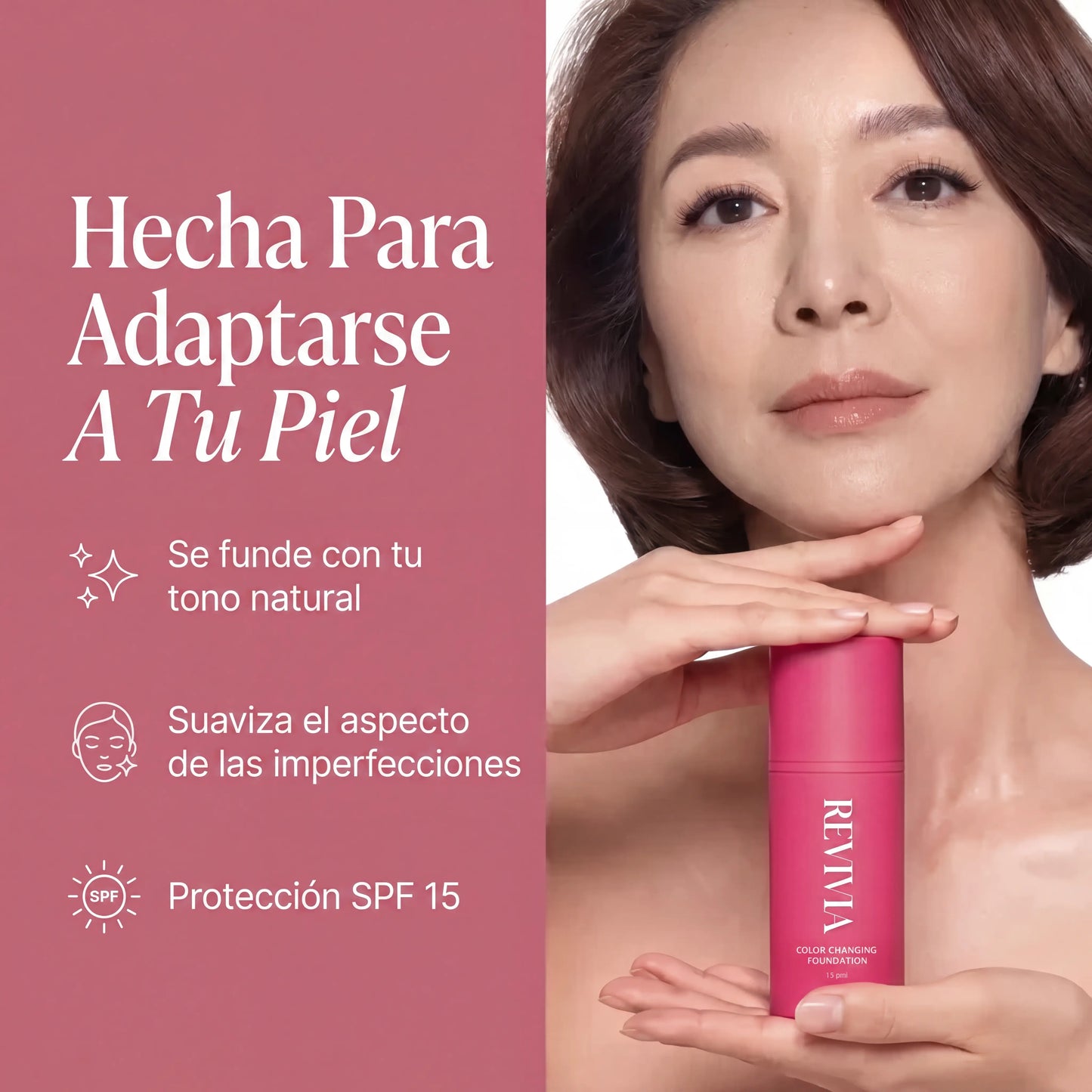 REVIVIA Base de maquillaje que cambia de color