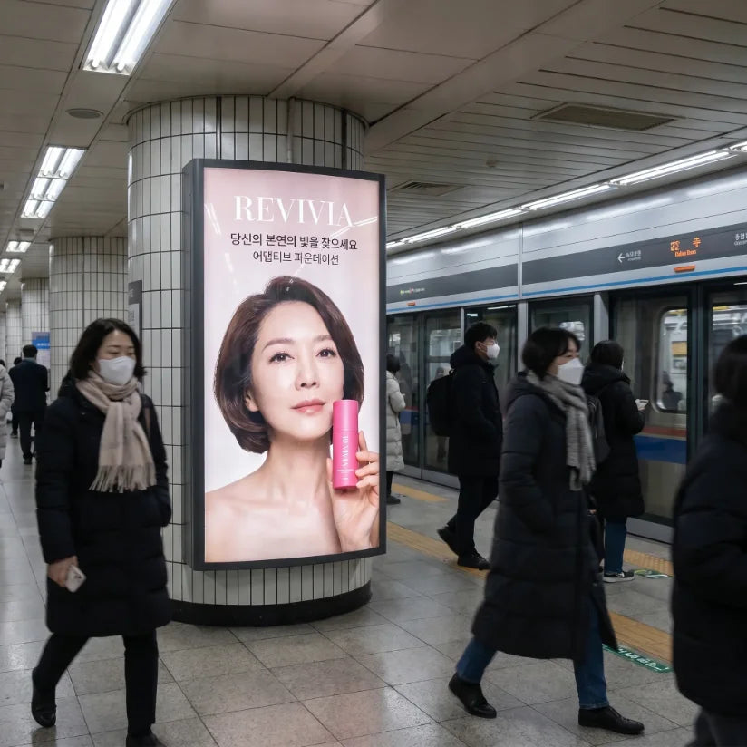 Lifestyle — Revivia billboard / retail display